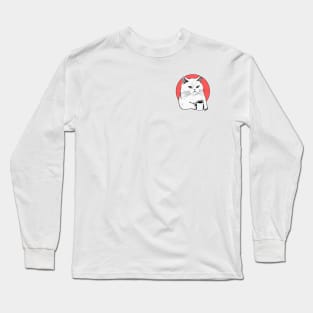 White Coffee Cats Original Aesthetic Tribute 〶 Long Sleeve T-Shirt